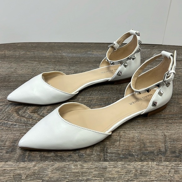 Marc Fisher ABBALE Pointed Toe Studded Flats Size 8 - Picture 1 of 9